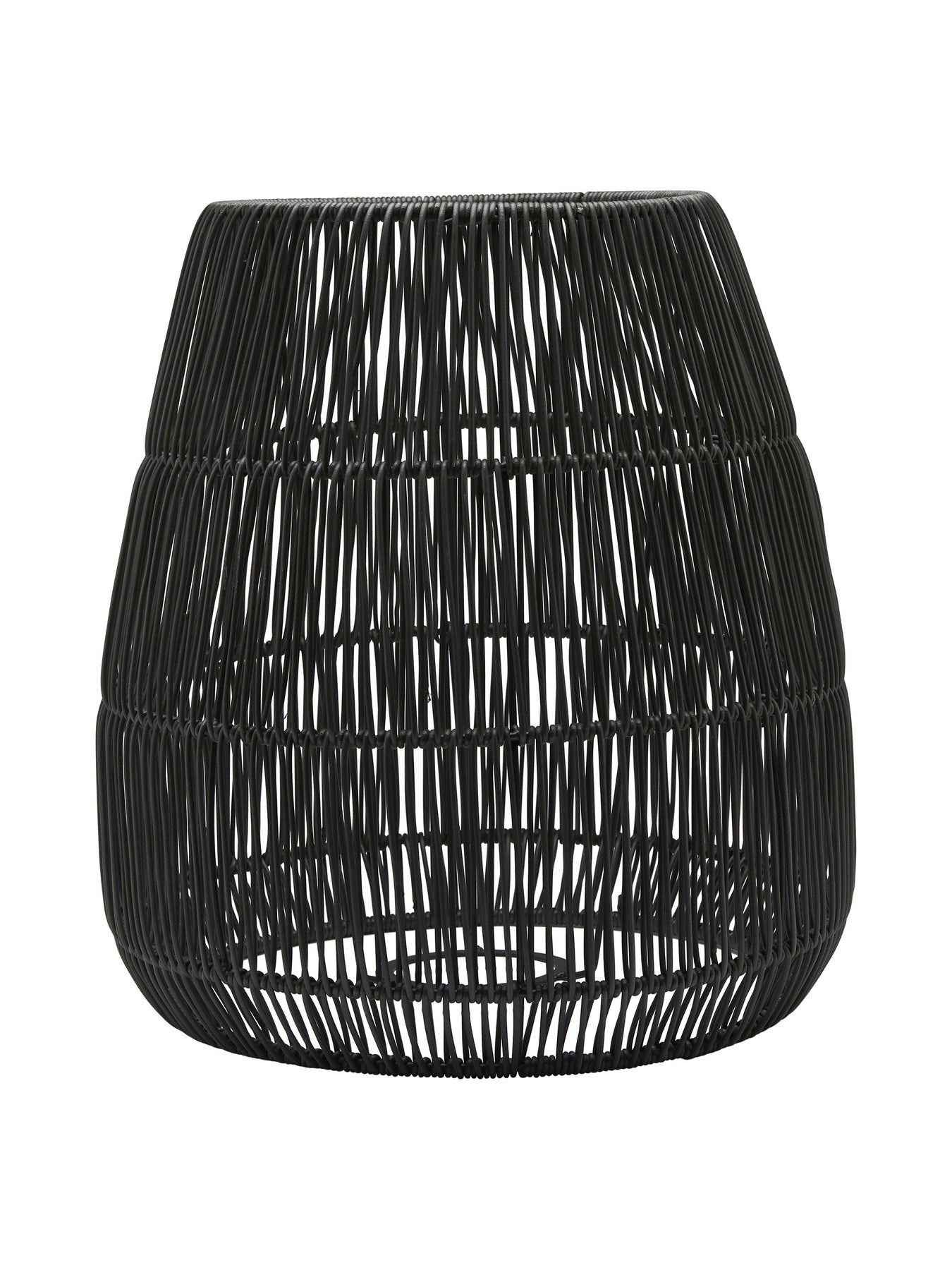 Wetterfester Außenlampenschirm Saigon Schwarz 38 cm Polyrattan