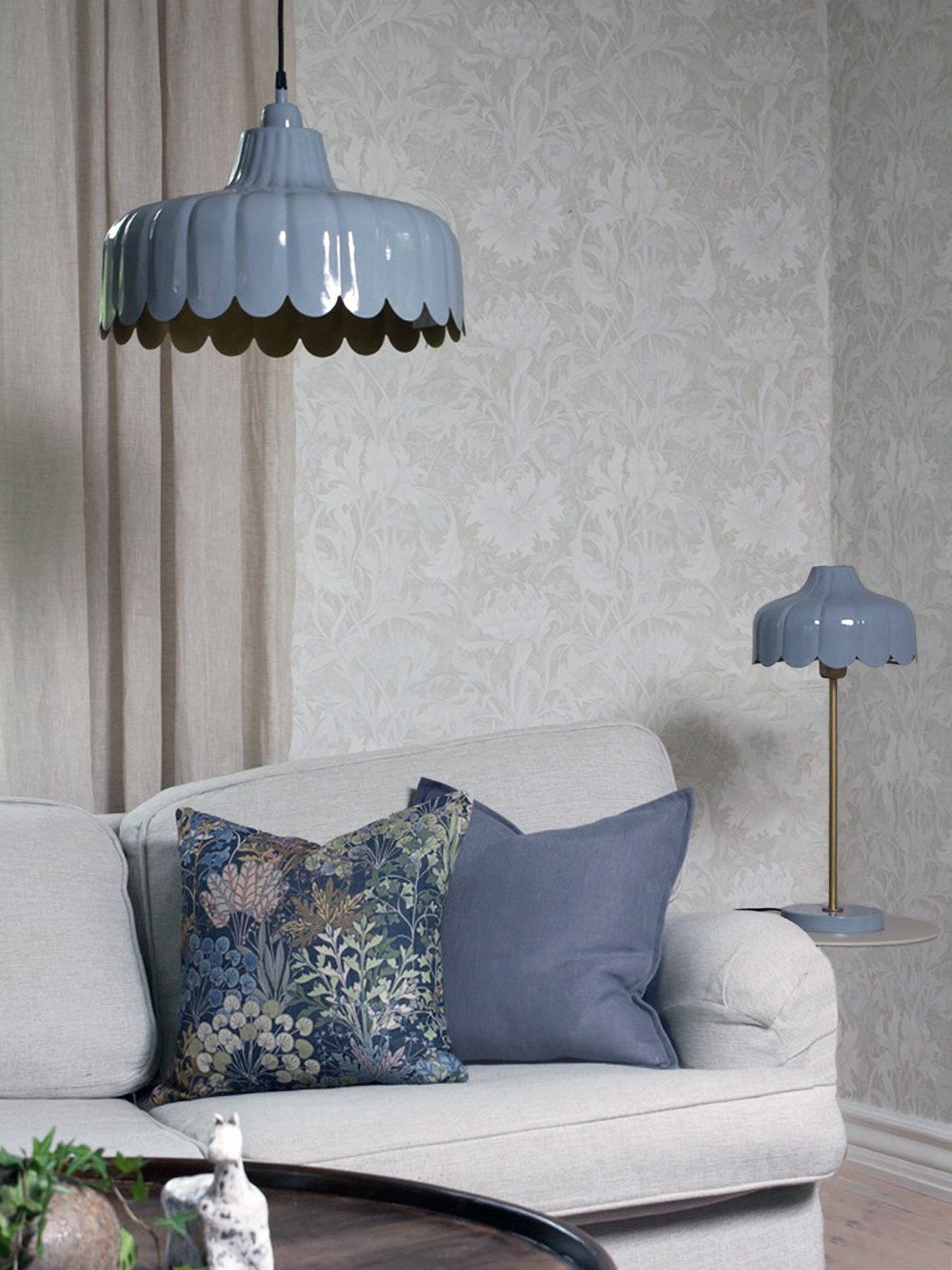 PR Home Hängelampe Wells Ø45 cm - Metalllampe Blütenform in 8 Farben