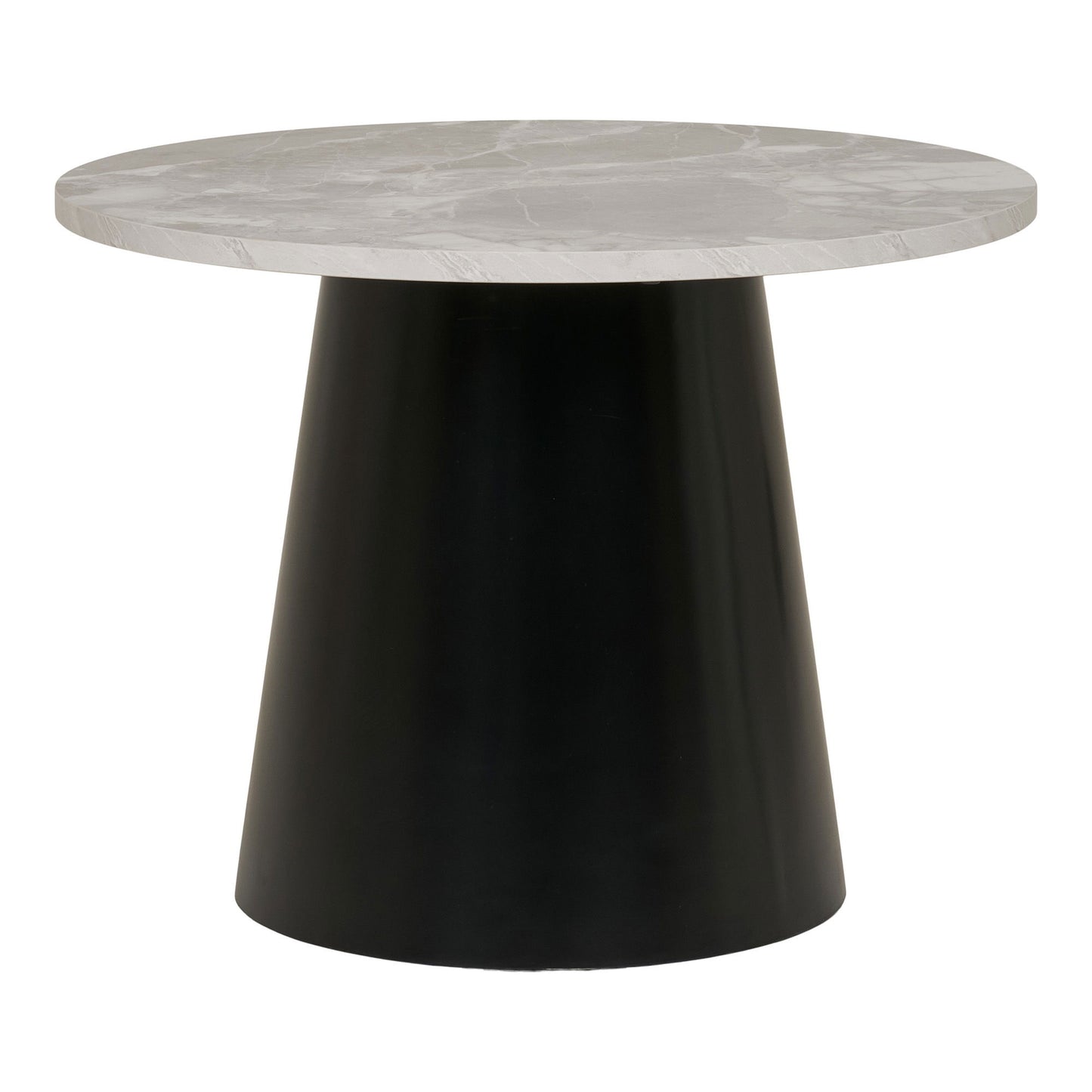 Brito moderner Kaffeetisch Marmoroptik grau schwarz Ø60x45 cm robust