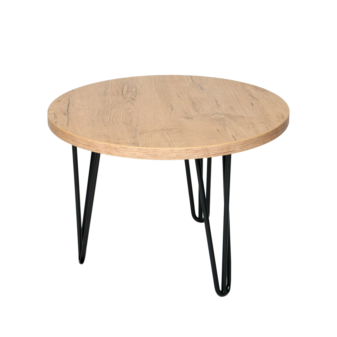 Beistelltisch rund mit Hairpin-Beinen – Ø50/60 cm, antibakterielle Platte, 43 cm hoch - Bild 1