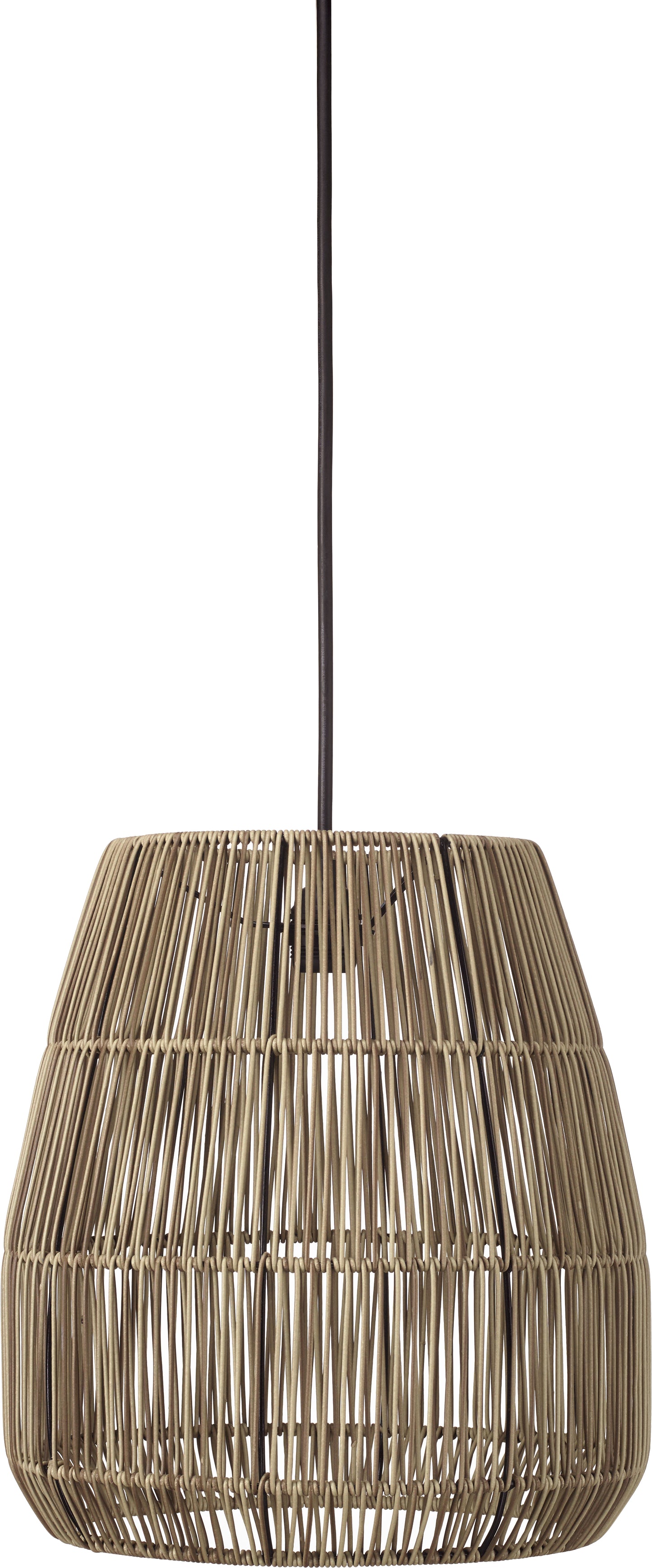 Saigon Pendelleuchte Outdoor aus Polyrattan – Wetterfeste Hängelampe mit E27 Fassung, IP44, Flex Out Kabel