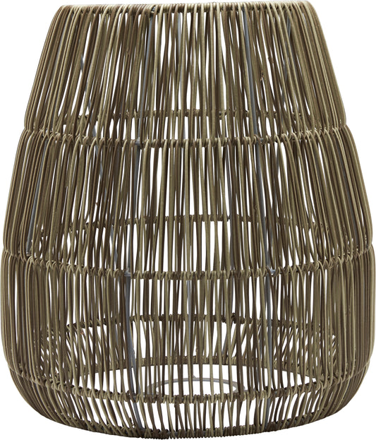 Saigon Lampenschirm Outdoor – Polyrattan, Ø 38 × H 40 cm, passend für Standleuchten E27