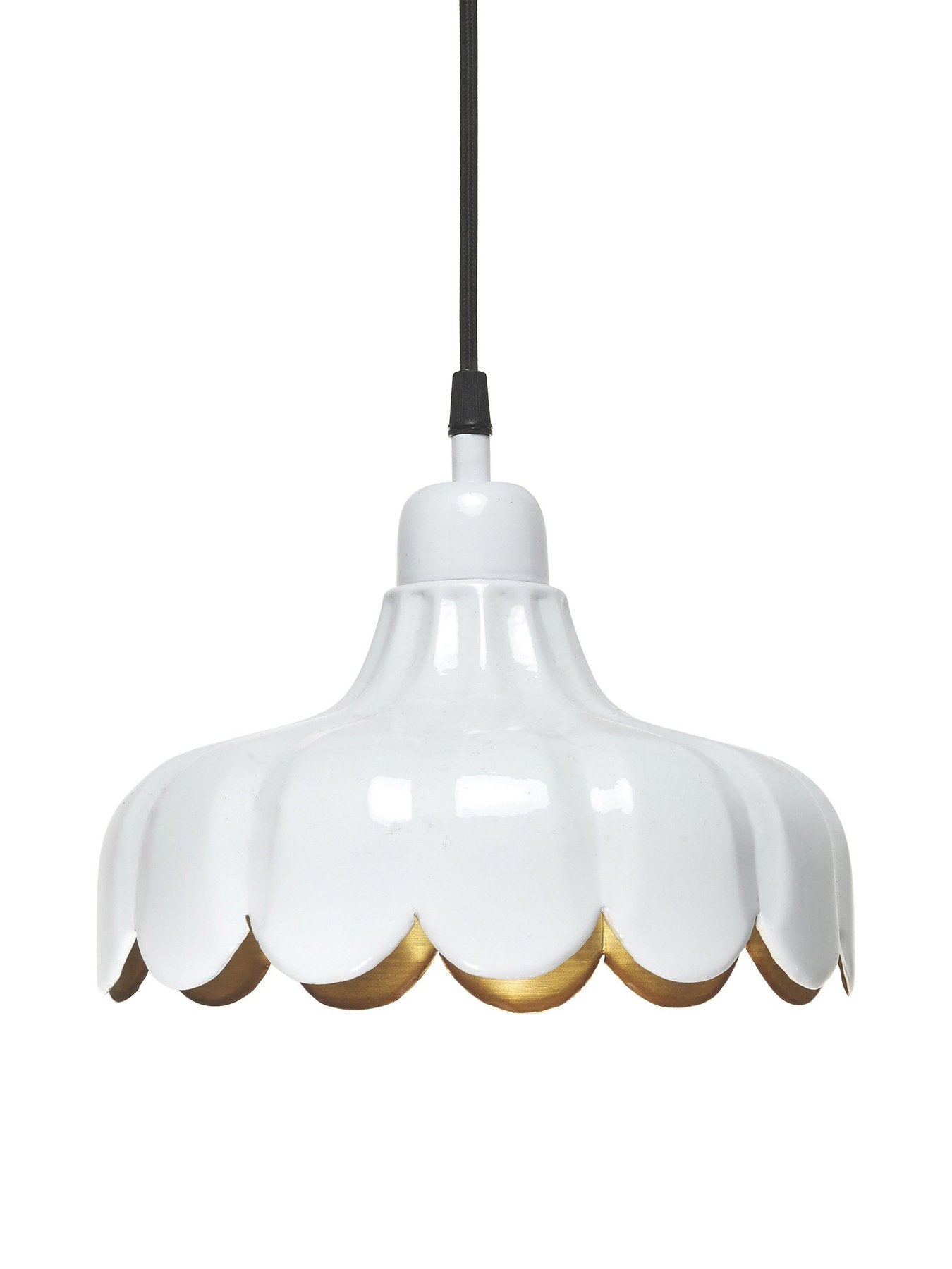 PR Home Wells Hängelampe 24 cm aus Metall mit Goldener Innenseite  – Hochwertige Fenster Pendelleuchte in 7 Farben