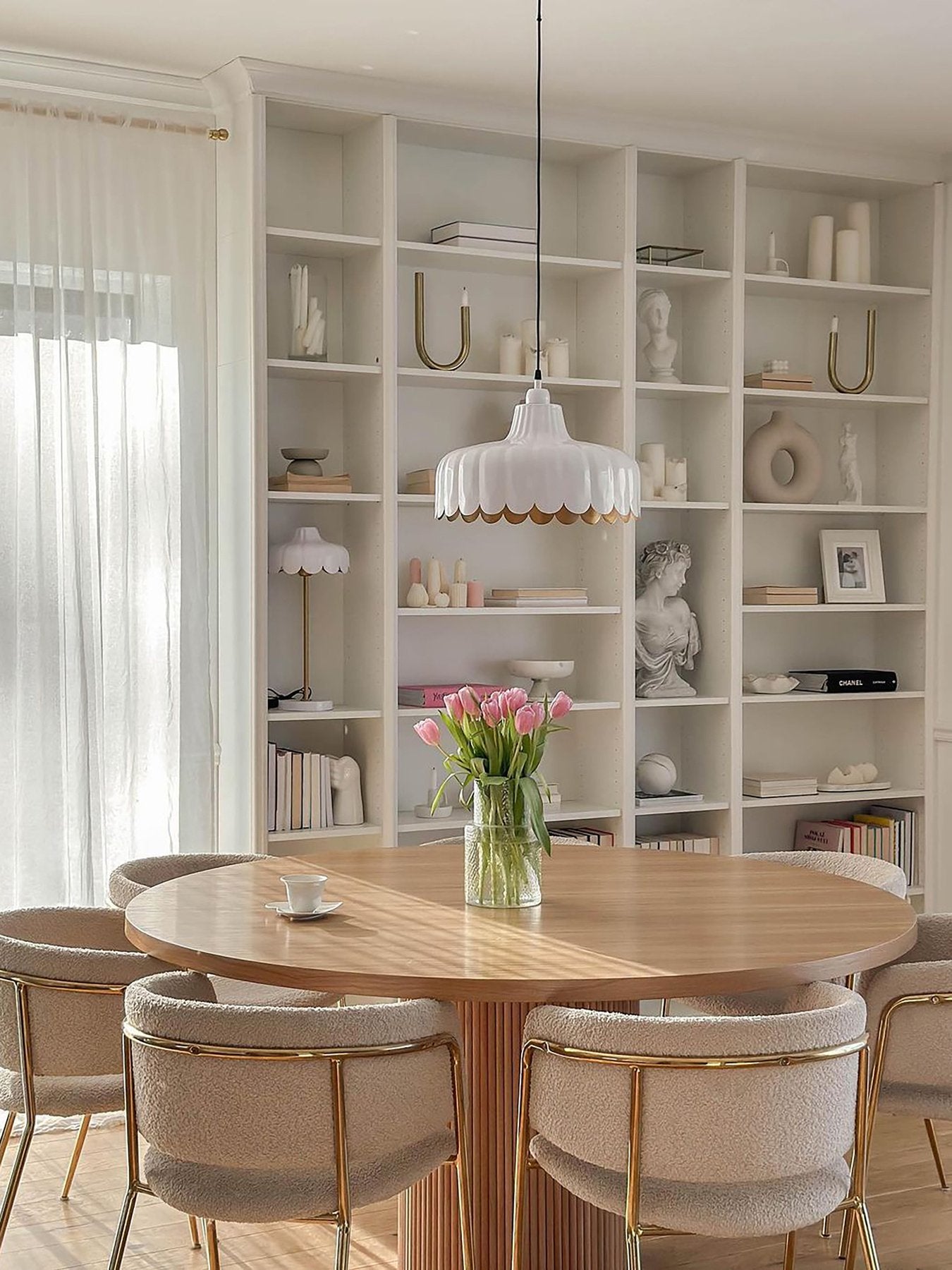 PR Home Hängelampe Wells Ø45 cm - Metalllampe Blütenform in 8 Farben
