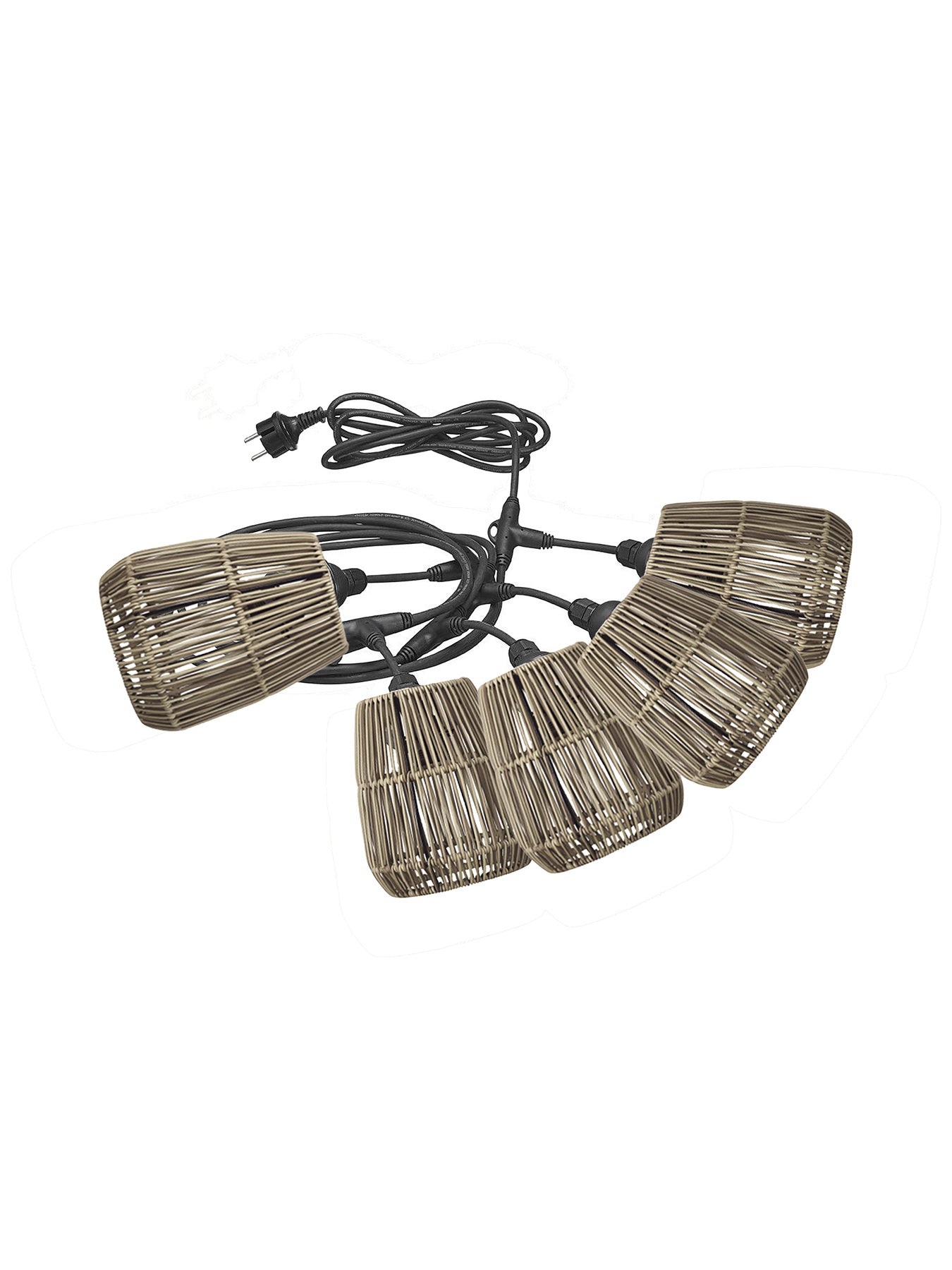 Flex Out Outdoor Saigon Grau Lichterkette – 5 Lampen, 6.5 m