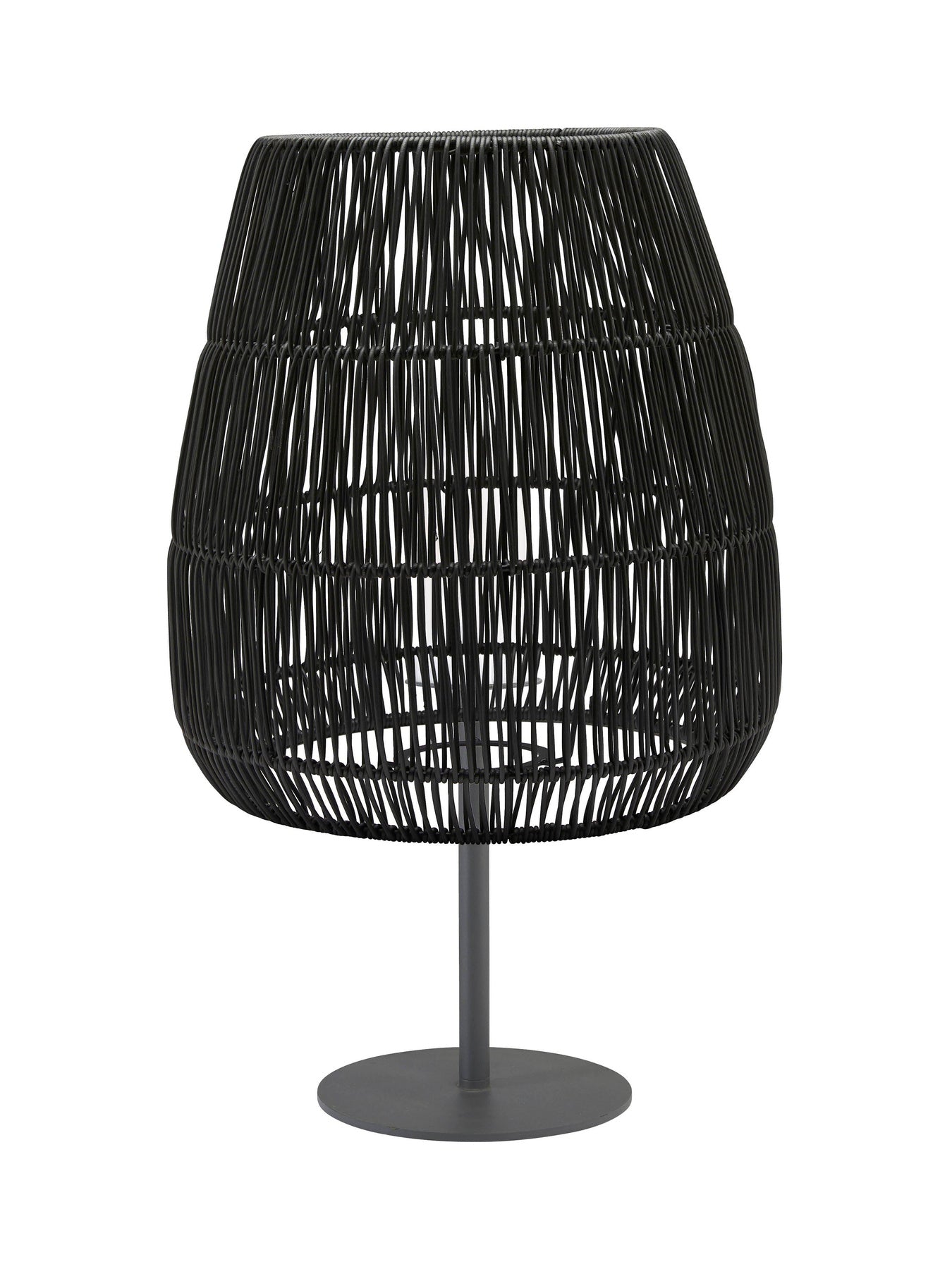 Wetterfeste Außen-Tischlampe Agnar mit Geflochtenem Rattanschirm 71 cm