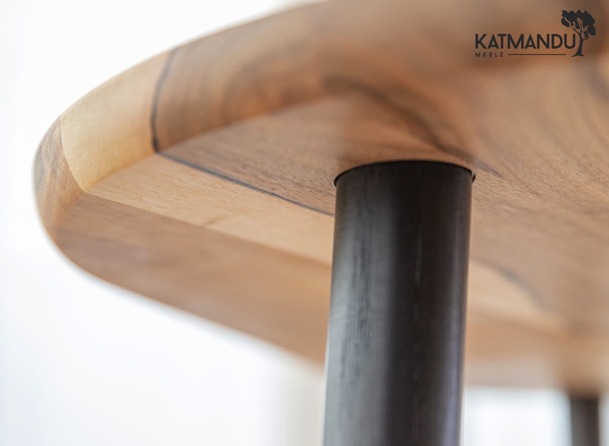 Eleganter Stolik Kawowy z Drewna Orzechowego Awokado Loftowy Design