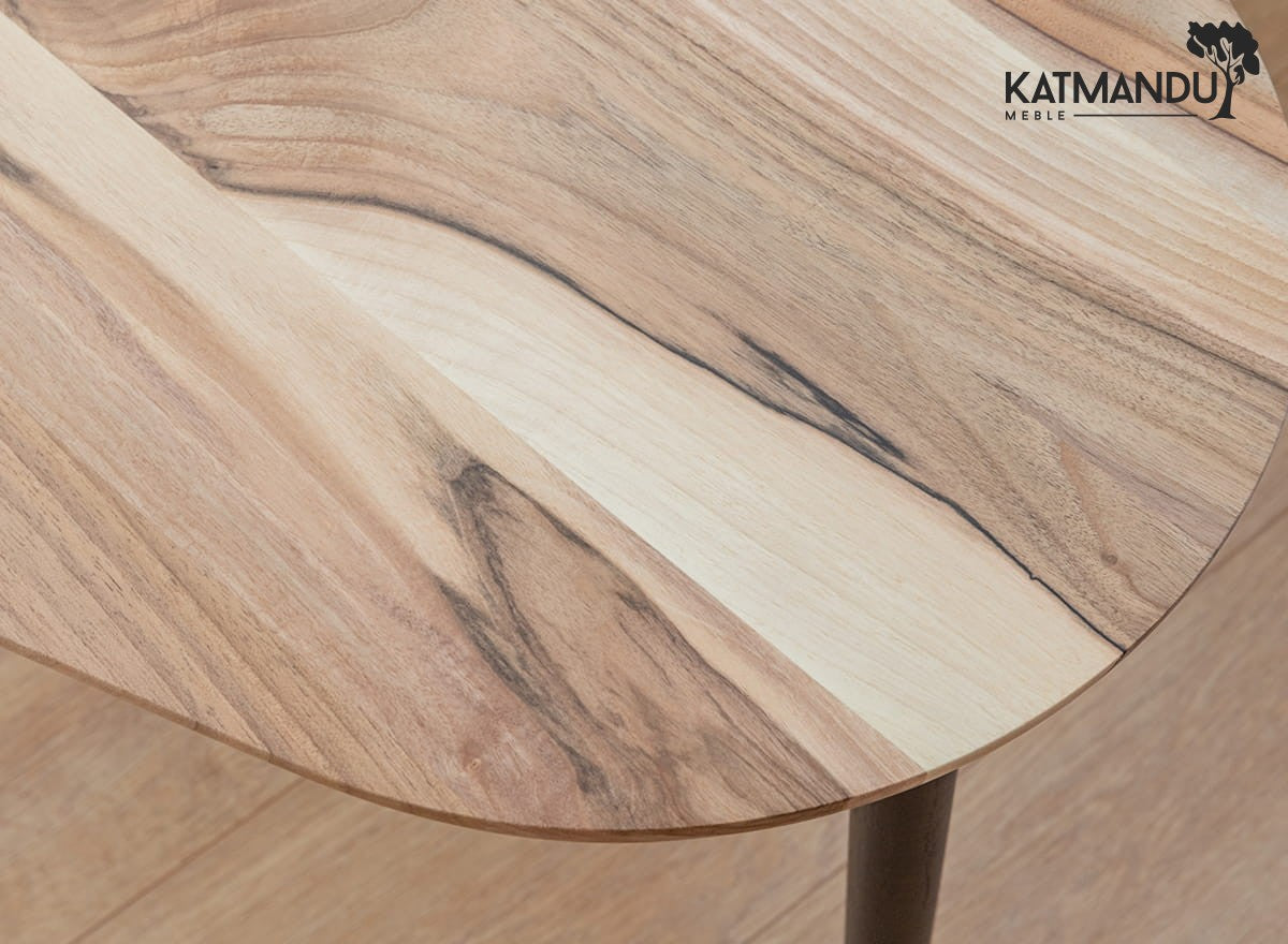 Eleganter Stolik Kawowy z Drewna Orzechowego Awokado Loftowy Design