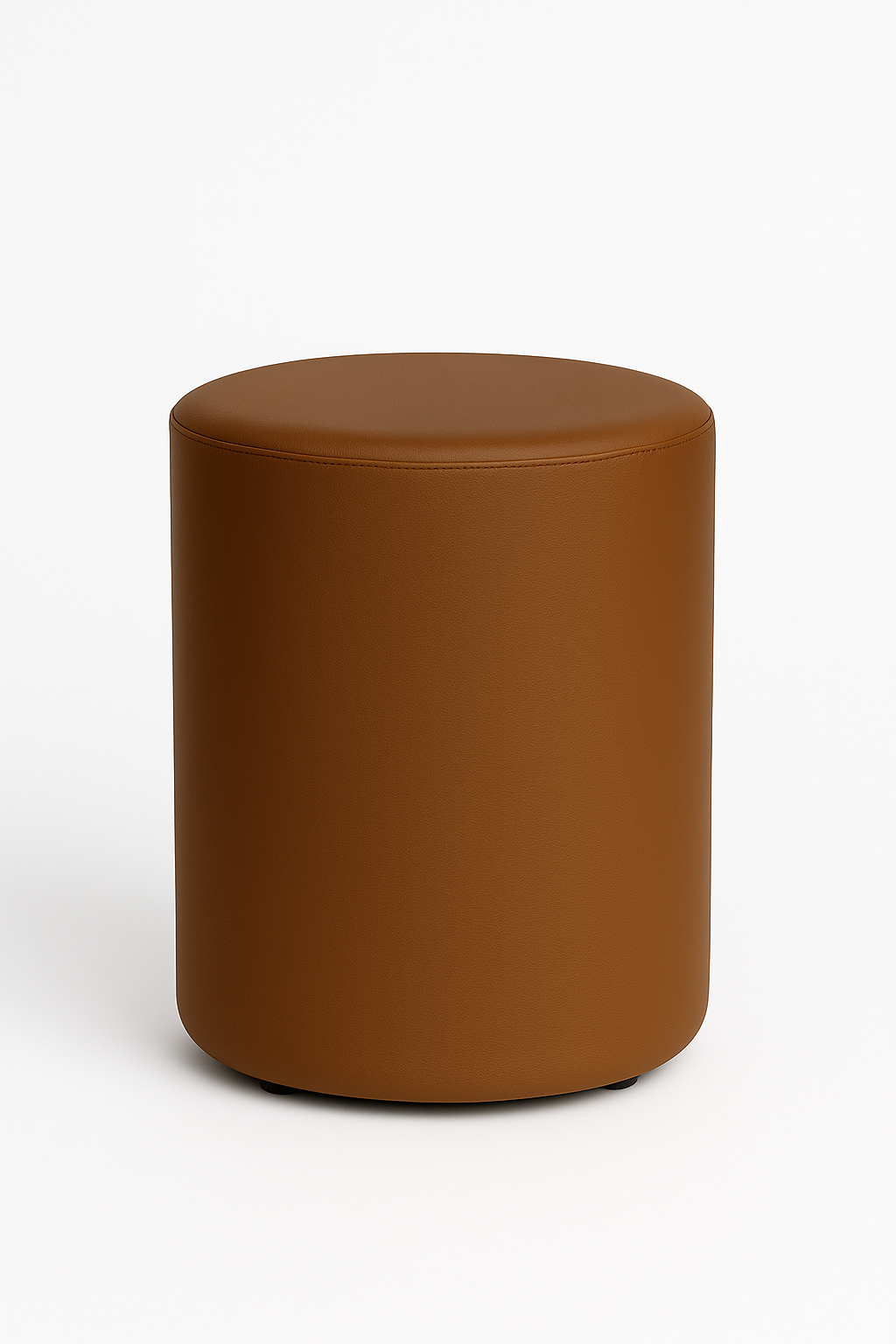 ERIDES Sitzpouf rund – Moderner Hocker mit Kunstlederbezug, 40×45cm, Made in Germany