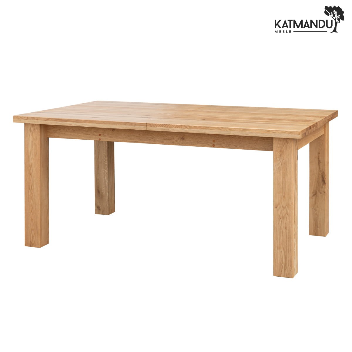 Großer ausziehbarer Massivholz-Eichen-Esstisch Grossi 140x90 cm