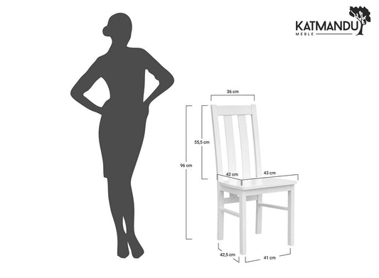 Belluno Elegante 10 Esszimmerstuhl mit Stoffpolster – massives Buchenholz weiß mit Sitz in Beige, Grau, Graphitgrau