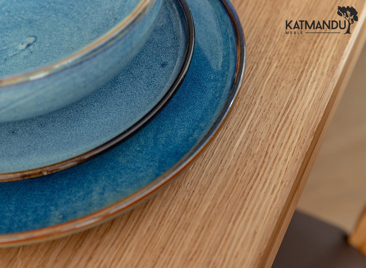 Massiver Eichen Esszimmertisch Gaia 90x160cm Natürliches geöltes Holz