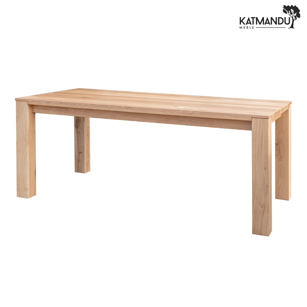 Massiver Eichen Esszimmertisch Gaia 90x160cm Natürliches geöltes Holz