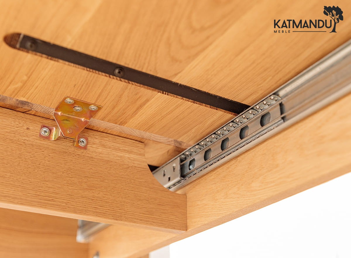 Esstisch Grossi 140 bis 230 × 90 cm Eiche - Erweiterbarer Massivholztisch, geölt, Butterfly Auszug