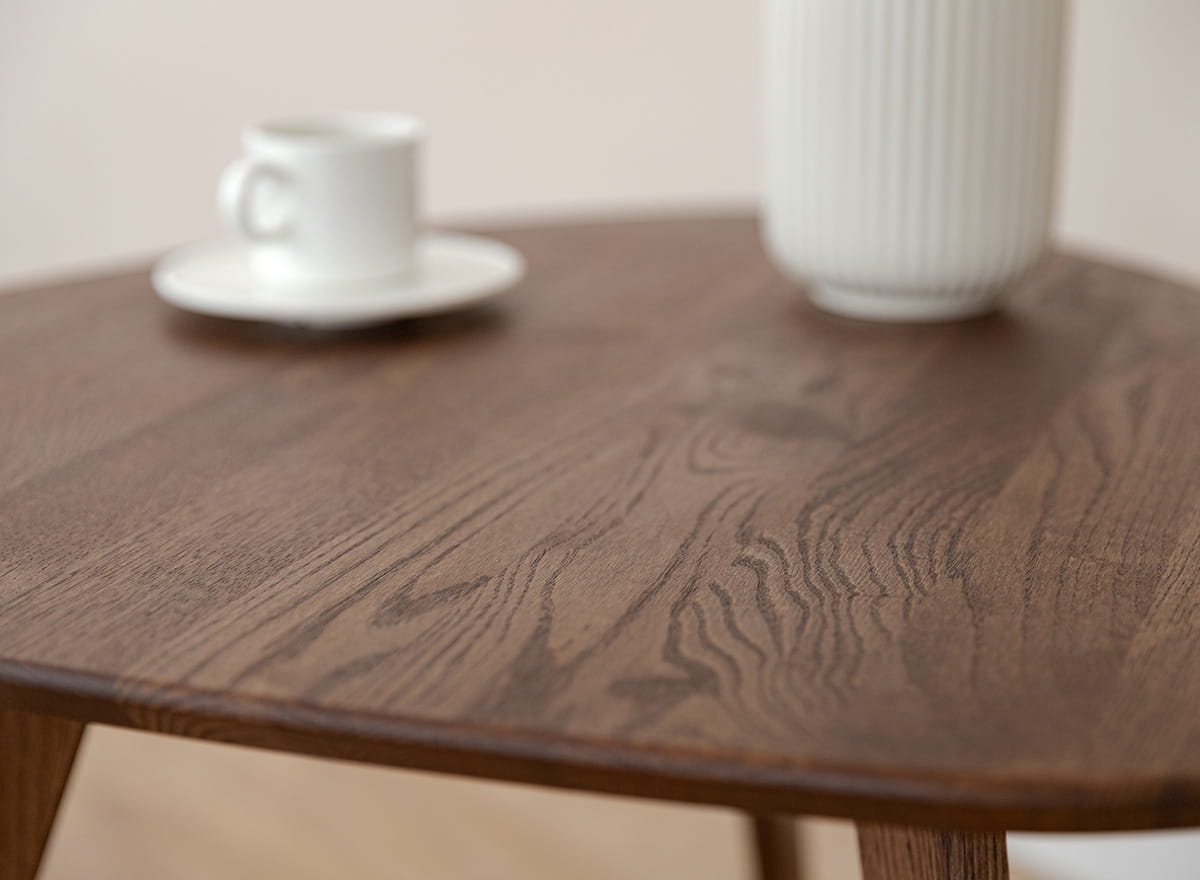 Eleganter Eckige Eichenholz Tisch Tabacco 95x96 cm Orbetello Design