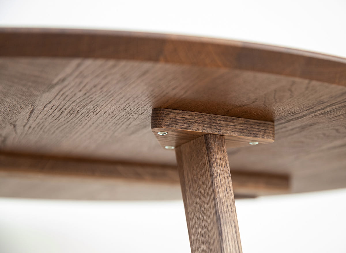 Eleganter Eckige Eichenholz Tisch Tabacco 95x96 cm Orbetello Design