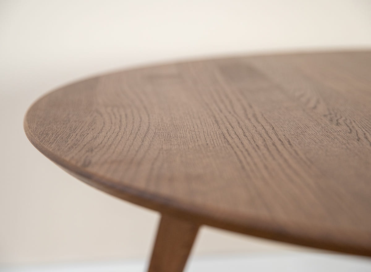 Eleganter Eckige Eichenholz Tisch Tabacco 95x96 cm Orbetello Design