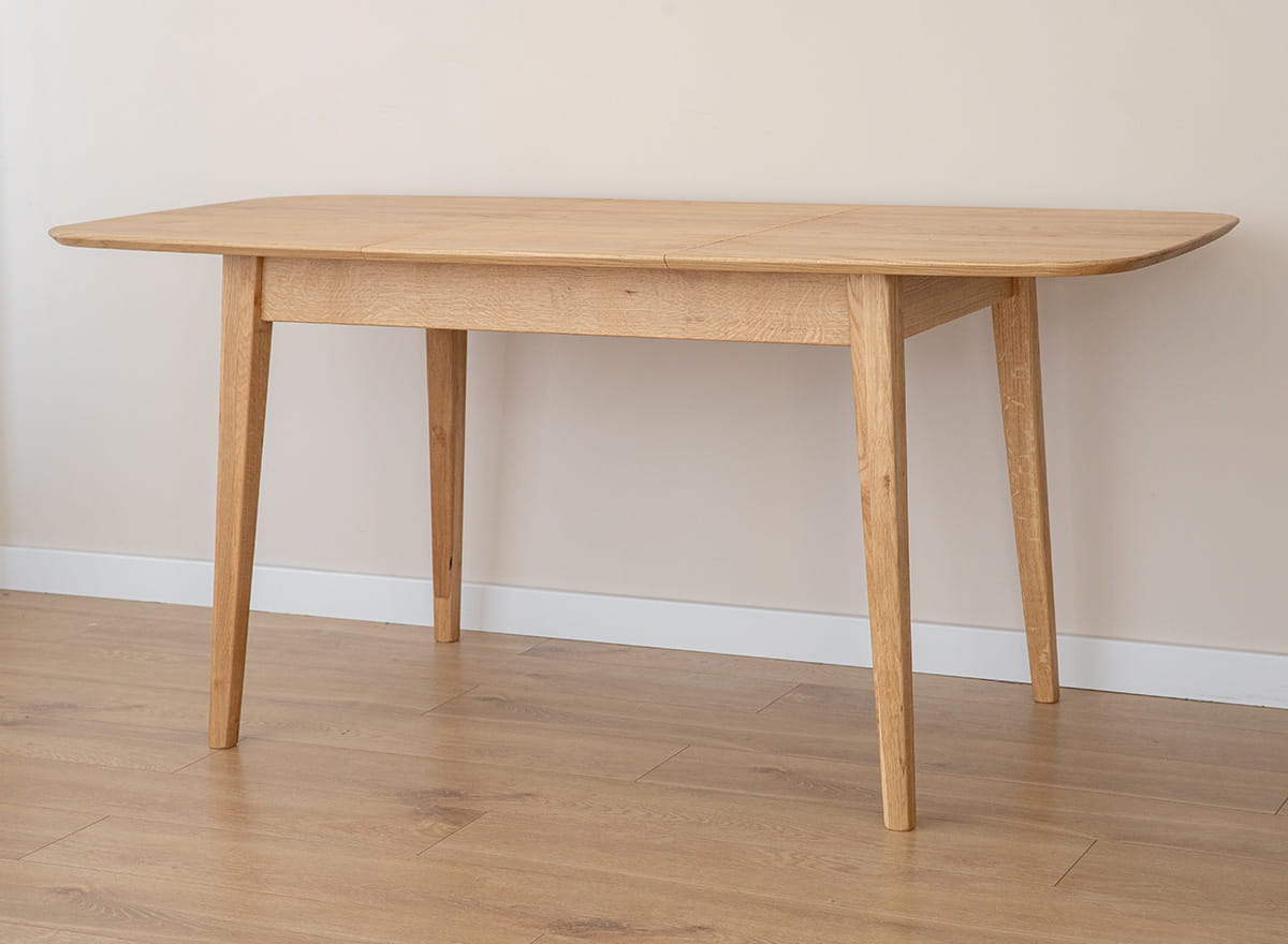 Ausziehbarer rechteckiger Eichenholz Tisch Orbetello 120-165 cm