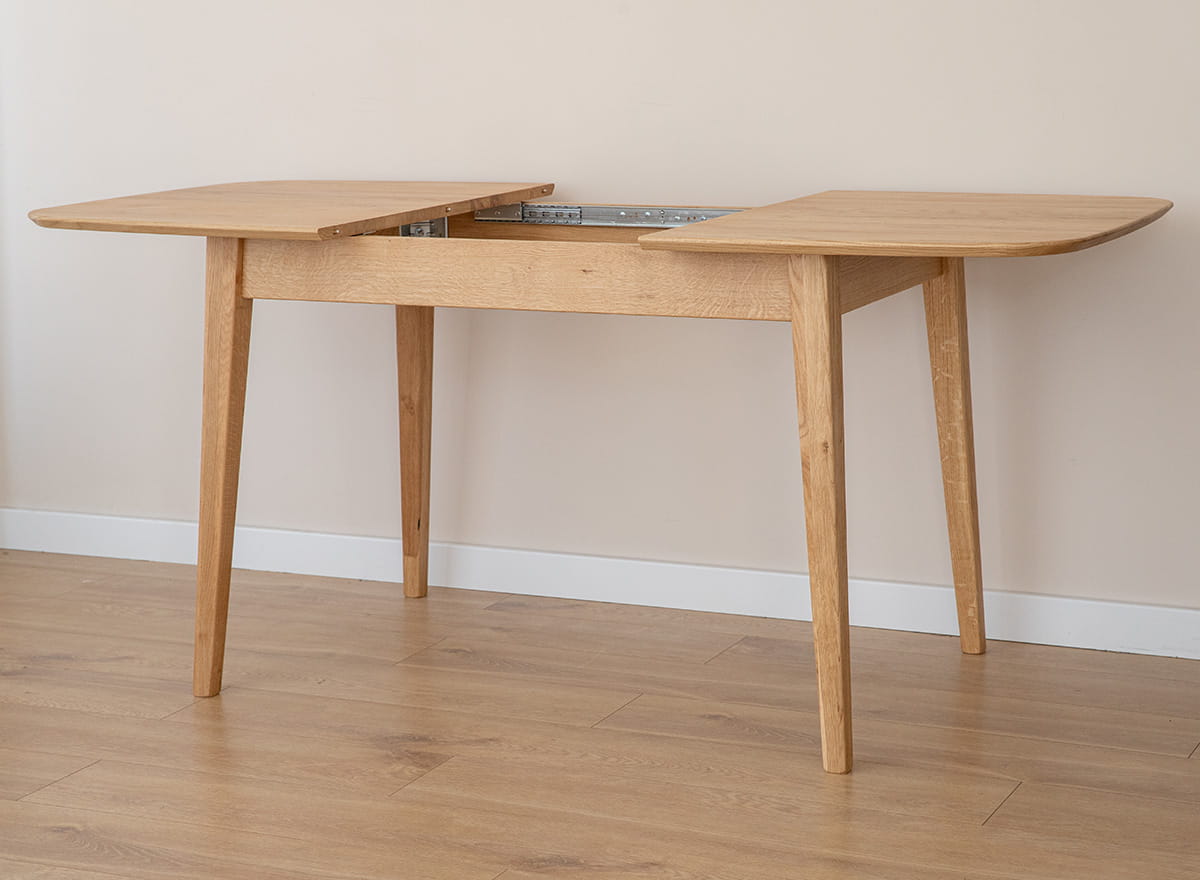 Ausziehbarer rechteckiger Eichenholz Tisch Orbetello 120-165 cm