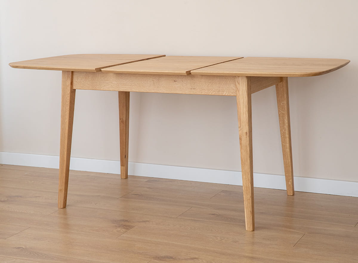 Ausziehbarer rechteckiger Eichenholz Tisch Orbetello 120-165 cm