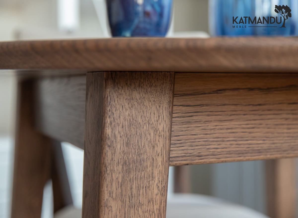 Runder Eichenholz Tisch 90 cm Tabacco Orbetello Stilvoll Robust