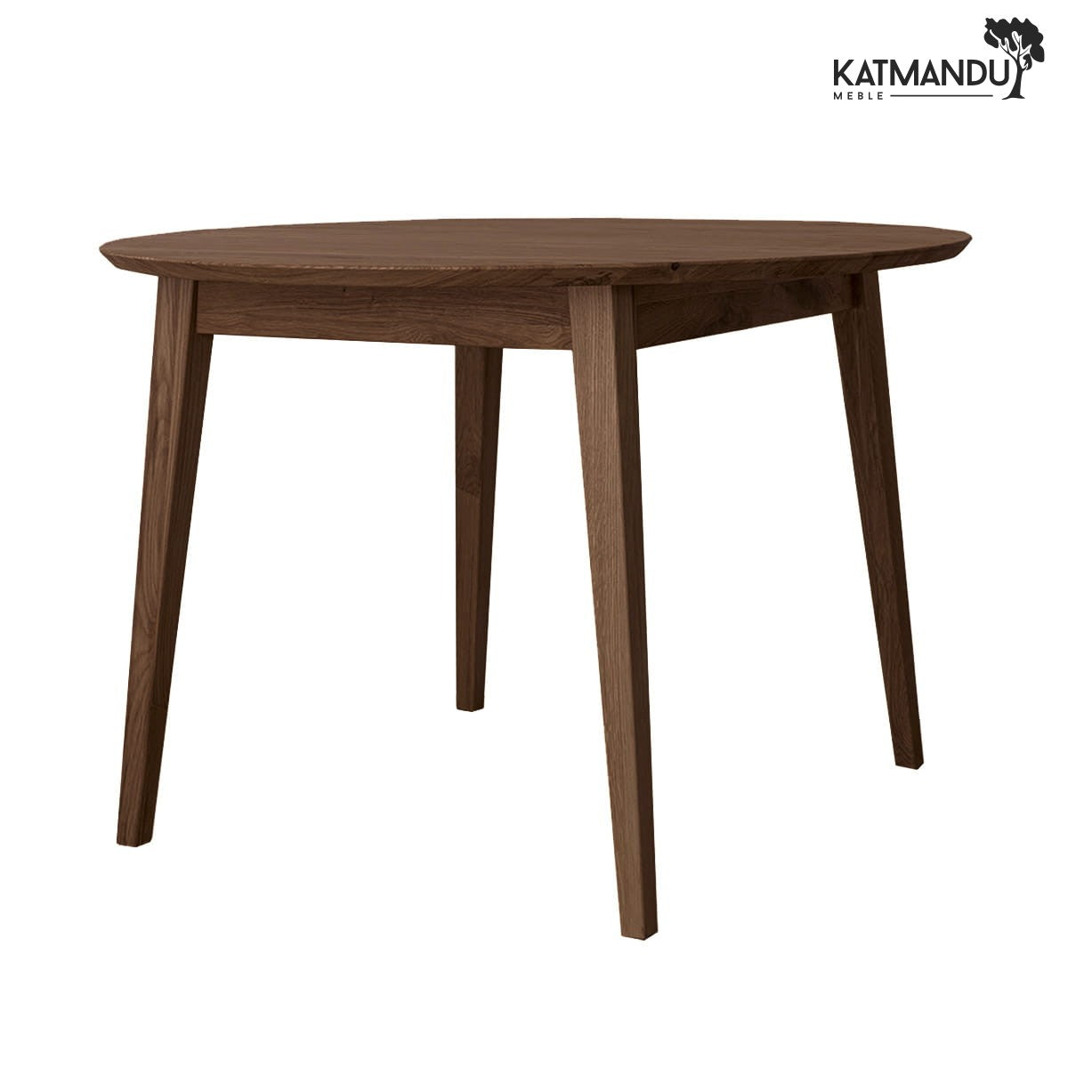 Orbetello Esstisch rund 110 cm Tabacco - Massiver Eichenholz-Tisch im minimalistischen Design