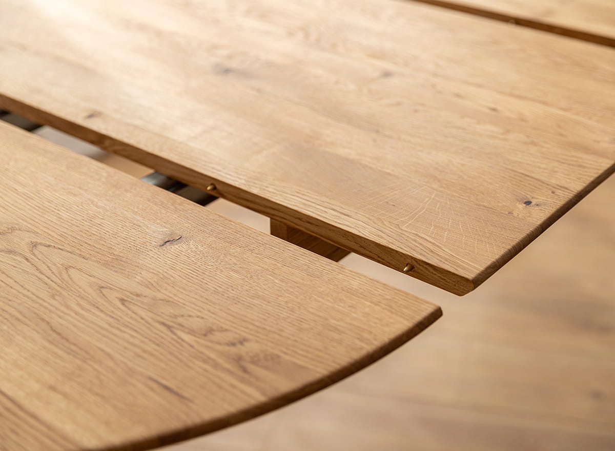 Orbetello Esstisch ausziehbar Eiche massiv 110 bis 160cm - Flexibler Holztisch mit geölter Oberfläche