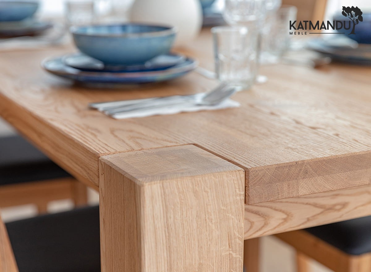 Massiver Eichenholz Esstisch Siena 200x100 cm mit natürlicher Ölung