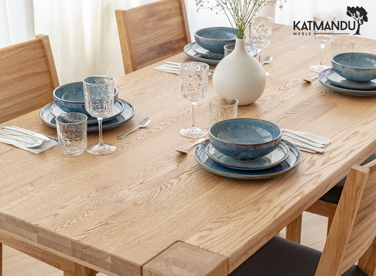 Massiver eiche Esstisch Siena rechteckig 140x90 cm geölt