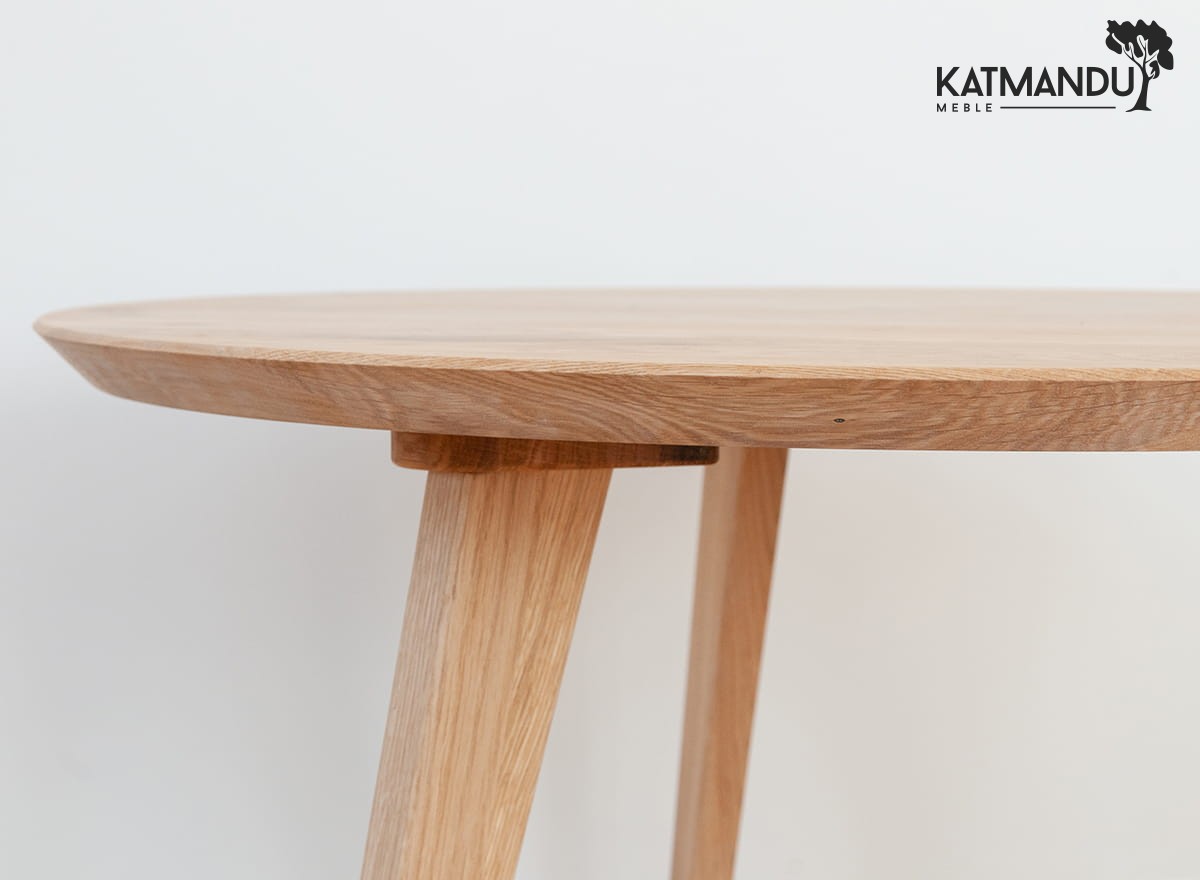 Runde Eichenholz-Lounge-Tisch 70cm Orbetello mit Öl-Finish