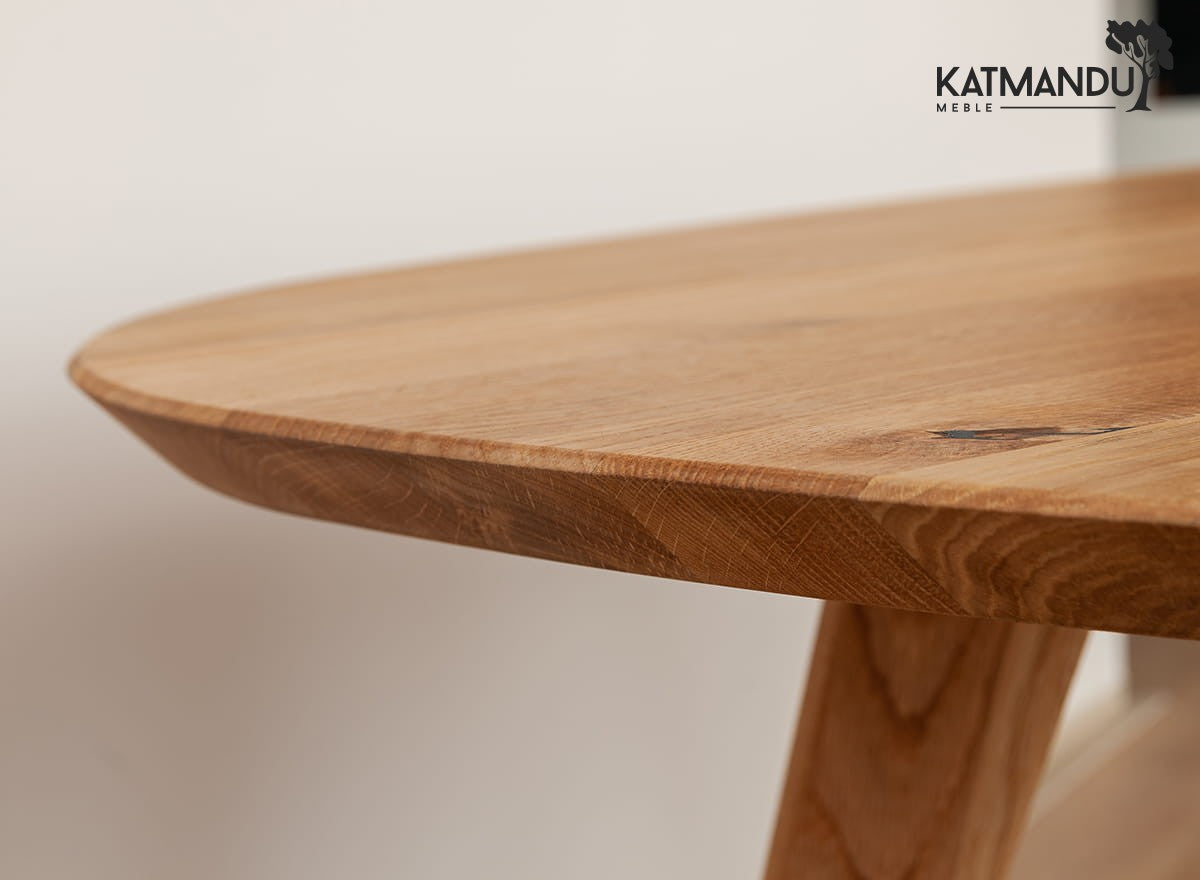 Orbetello Beistelltisch oval 67×69 cm aus massiver Eiche | Minimalistisch & geölt