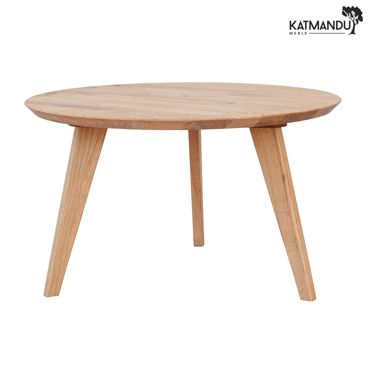 Runde Eichenholz-Lounge-Tisch 70cm Orbetello mit Öl-Finish