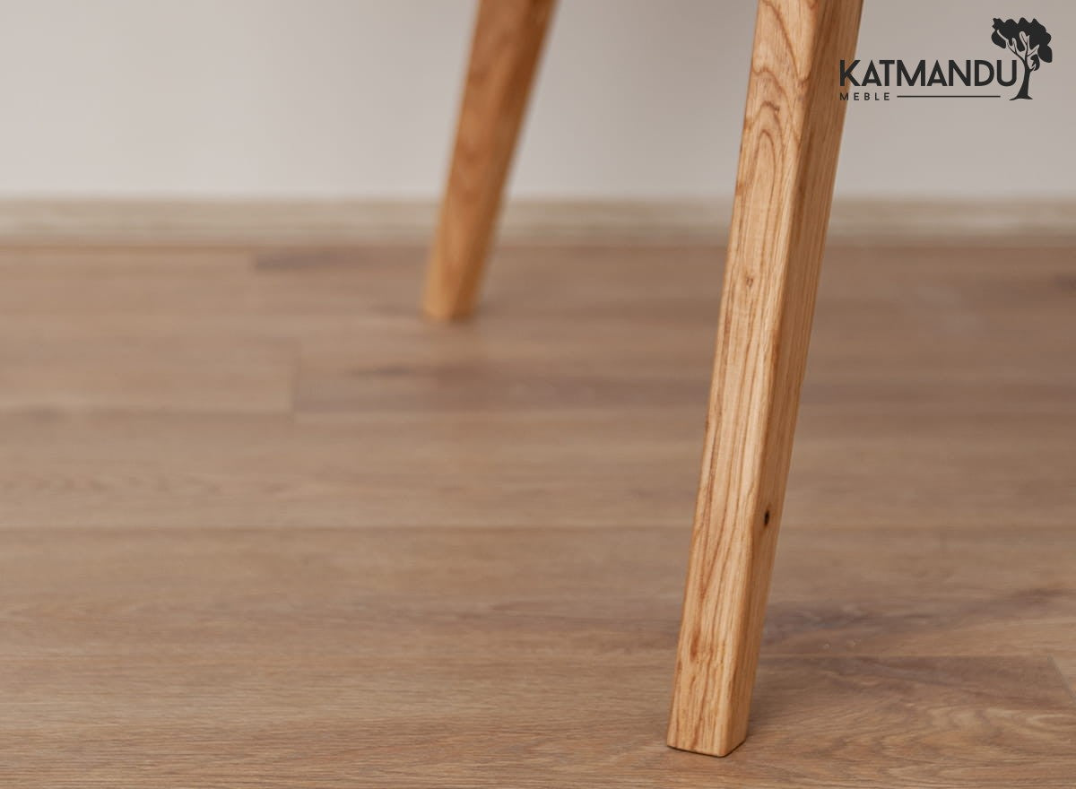 Orbetello Lounge-Tisch rund 70 cm aus Eichenholz - Minimalistischer Couchtisch im Naturholzton