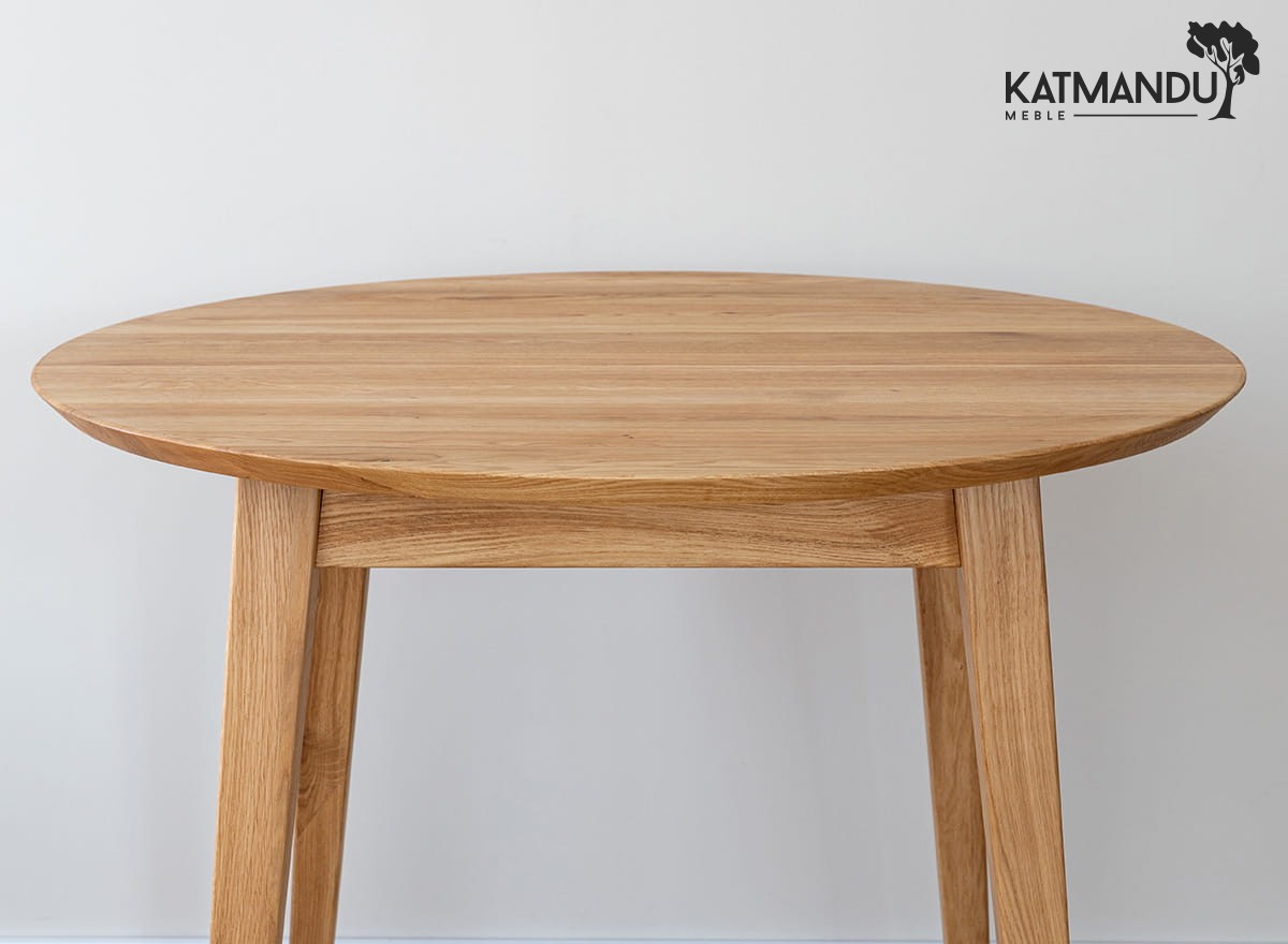 Eleganter runder Esstisch aus Eiche, 110 cm - Orbetello-Design