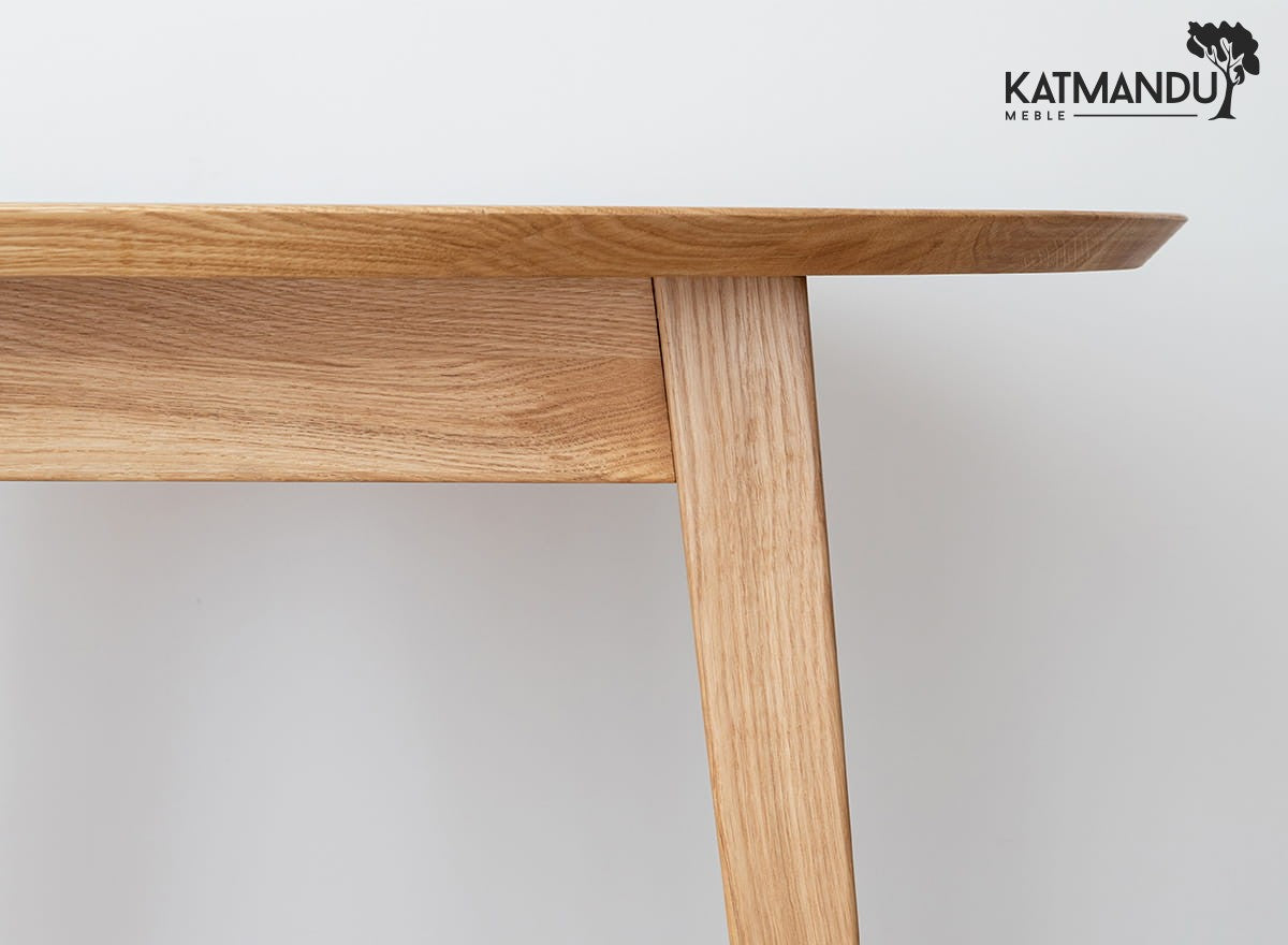 Eleganter runder Esstisch aus Eiche, 110 cm - Orbetello-Design