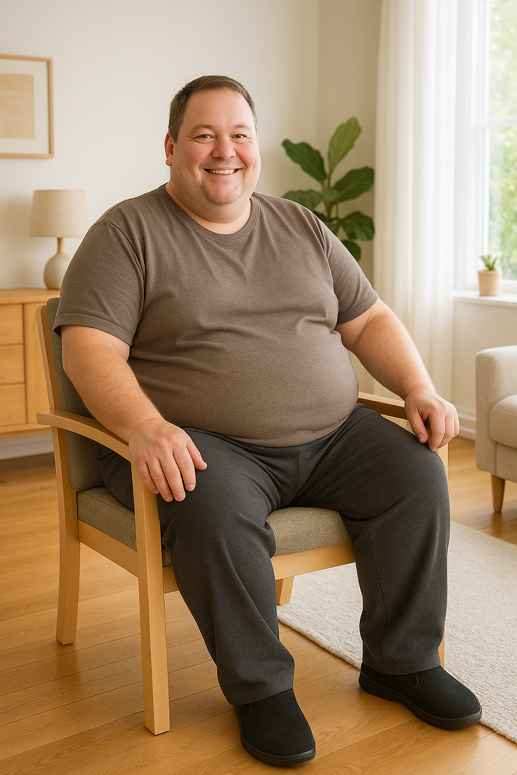 Schwerlaststuhl Alexander XXL – Stuhl mit Armlehnen für Schwergewichtige bis 250 kg – 52cm