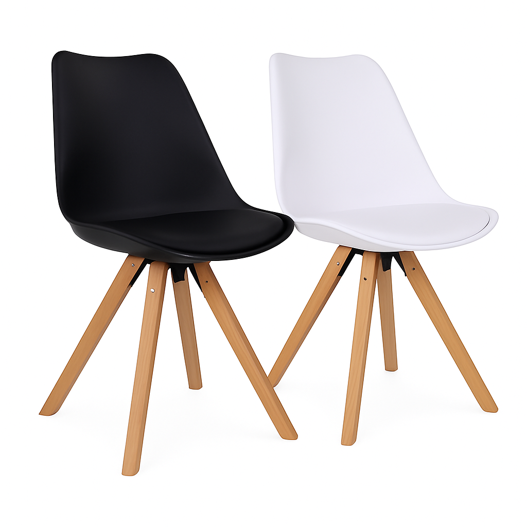 Bergen Esszimmerstuhl 2er Set – Stuhl mit Holzbeinen im skandinavischen Design - Bild 2