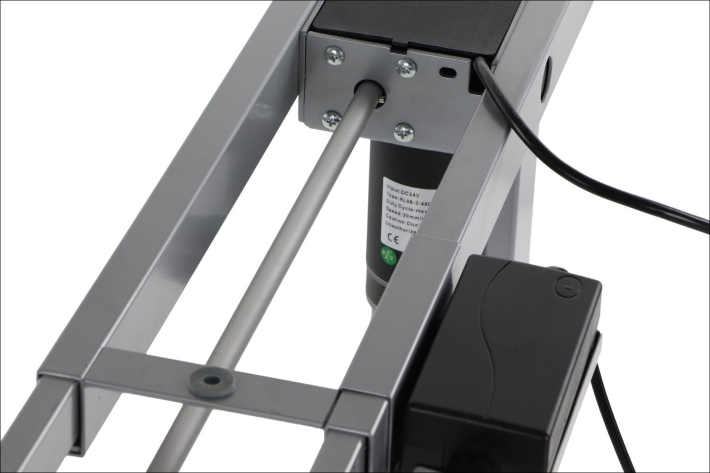 Elektrisch höhenverstellbares Schreibtischgestell Alufarbend mit USB – 70–118 cm, 1 Motor, 80 kg Tragkraft - Bild 8