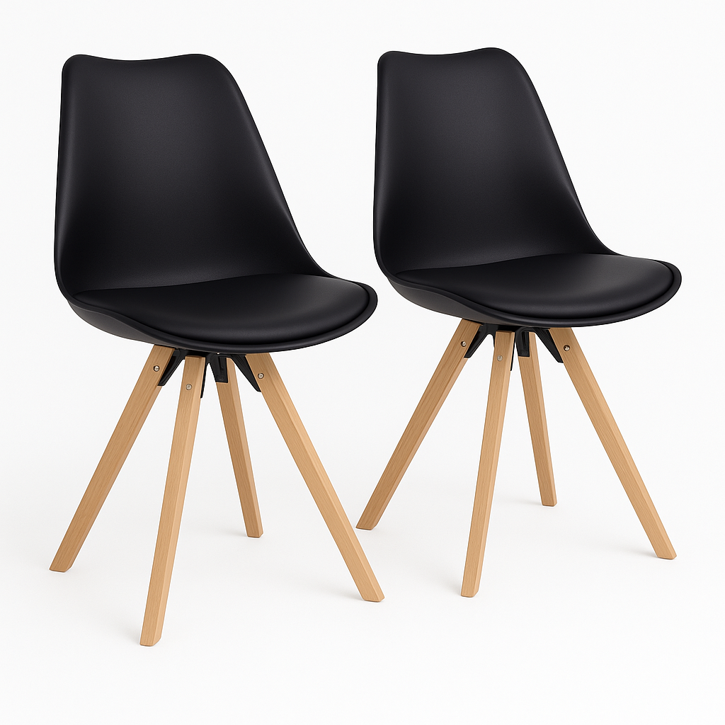 Bergen Esszimmerstuhl 2er Set – Stuhl mit Holzbeinen im skandinavischen Design - Bild 10