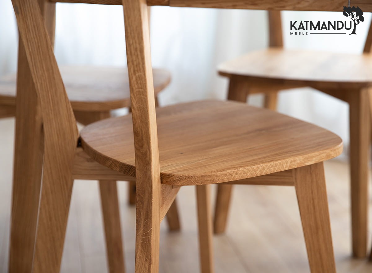 Leon Natural Oak Dining Chair: Ergonomic, Durable, Rustic Scandinavian Design