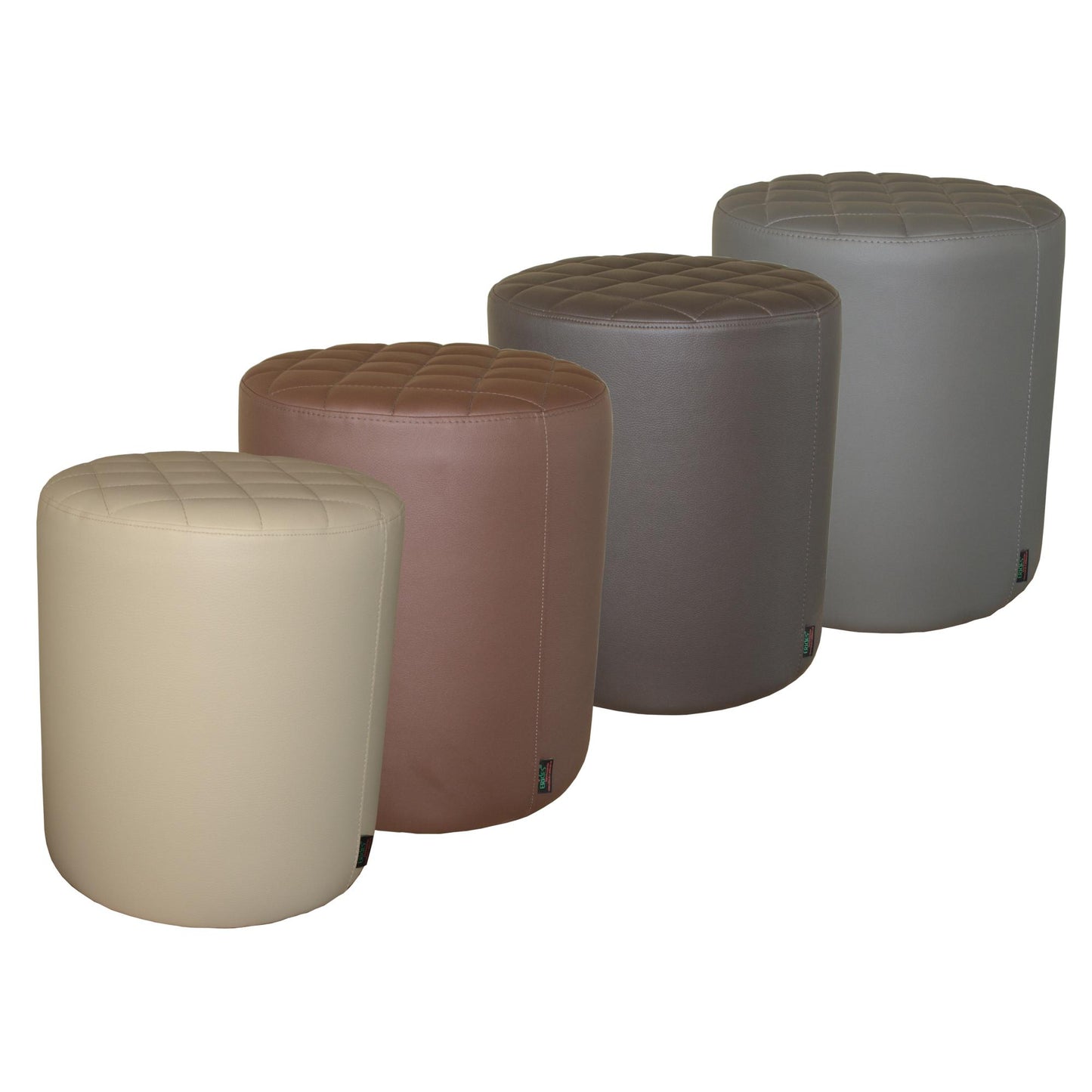 ERIDES Sitzpouf rund mit Rautensteppung - Hocker 40×45 cm, vielseitig & pflegeleicht - Bild 3