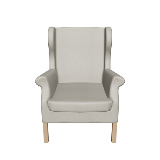 Ohrensessel Caro für Pflege und Zuhause – Gepolsterter Massivholzpflegesessel mit abnehmbarem Sitzpolster