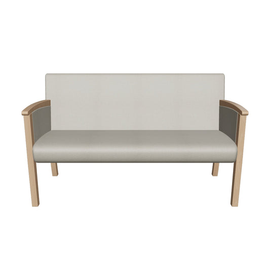 Sitzbank Santana Gepolsterte Massivholzbank – Rückenlehne und Wellenfederpolsterung