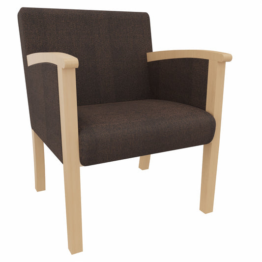 Sessel Santana – Massivholz-Polstersessel mit Gurtpolsterung und hoher Belastbarkeit - Bild 1