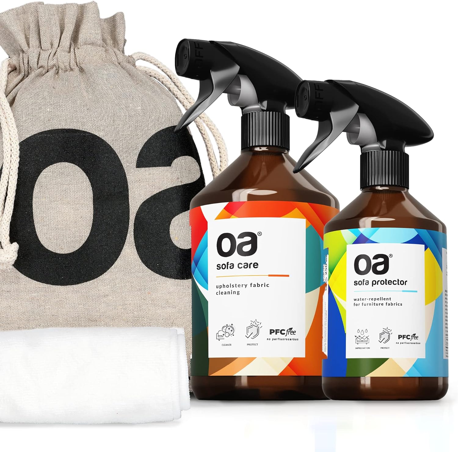OA SOFA CARE & PROTECTOR Set 500ml – Polsterreiniger & Imprägnierspray im Geschenkset, PFC-frei & biologisch abbaubar - Bild 1