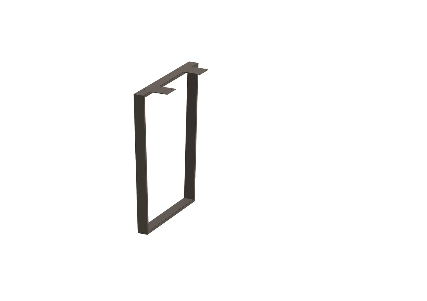 Tischfuß SR24 Metall – 64×72 cm, schwarz pulverbeschichtet für Esstisch & Schreibtisch - Bild 1