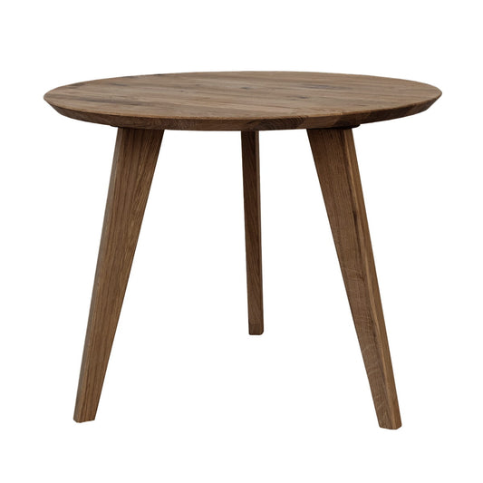 Eleganter runder Eichenholz Tisch Tabacco 50 cm Orbetello Design