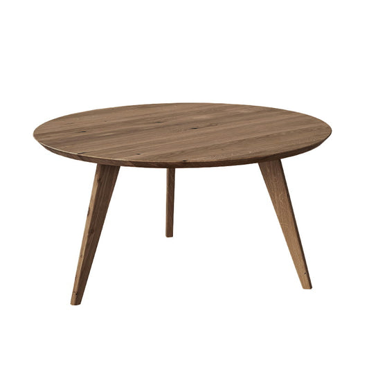 Runder massiver Eichen-Esstisch Tabacco 90 cm Orbetello Design