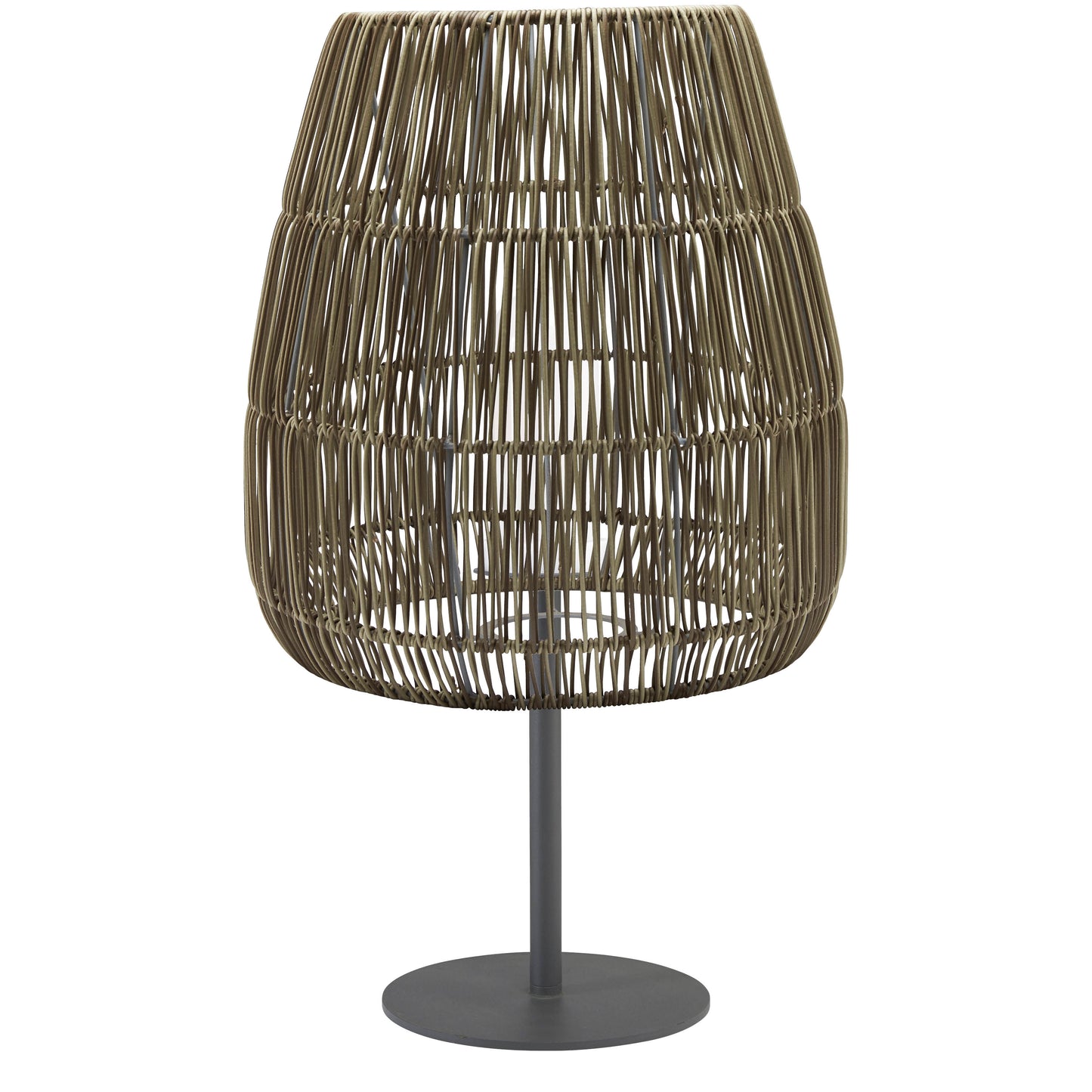 Außen Tischlampe Agnar Rattan - Schirm 38cm , wetterfest, E27, 71 cm hoch