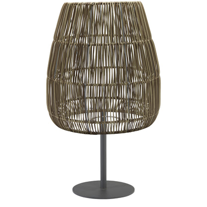 Außen Tischlampe Agnar Rattan - Schirm 38cm , wetterfest, E27, 71 cm hoch